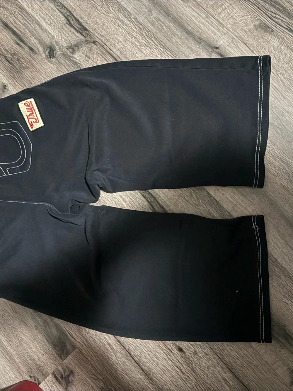 True Religion Black Athletic Patchwork Men’s Shorts